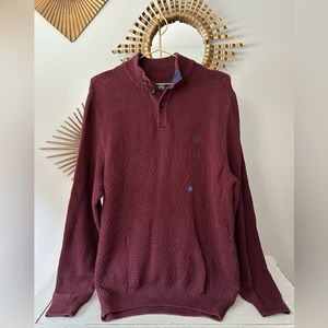 Chaps - Men's Kent Button Mockneck Sweater